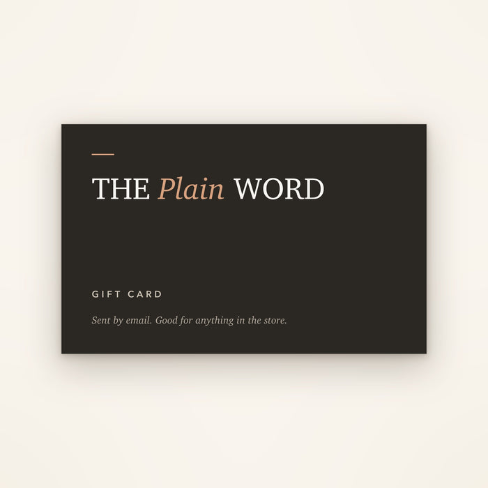 The Plain Word gift card