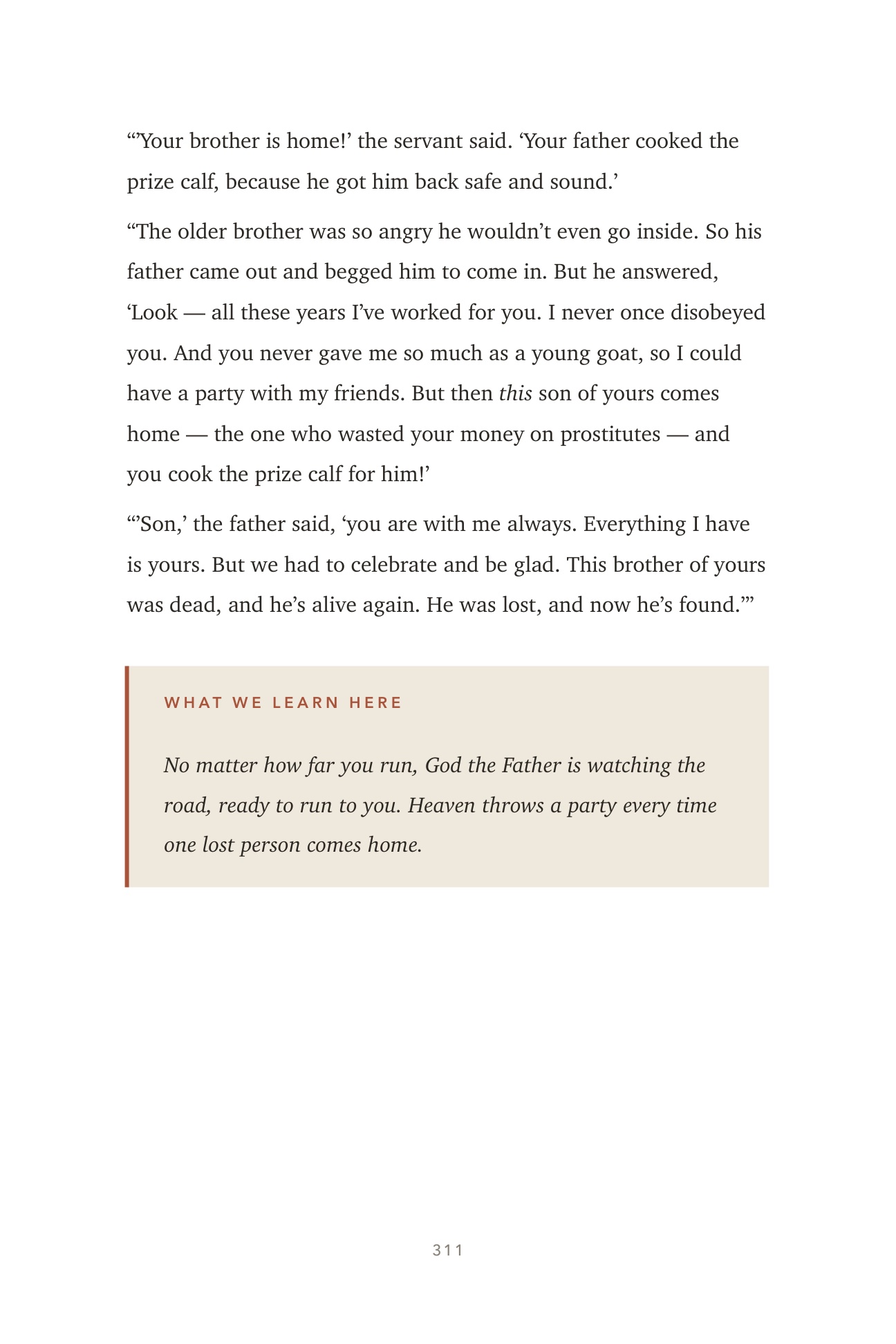 Real page — the father runs, the older brother