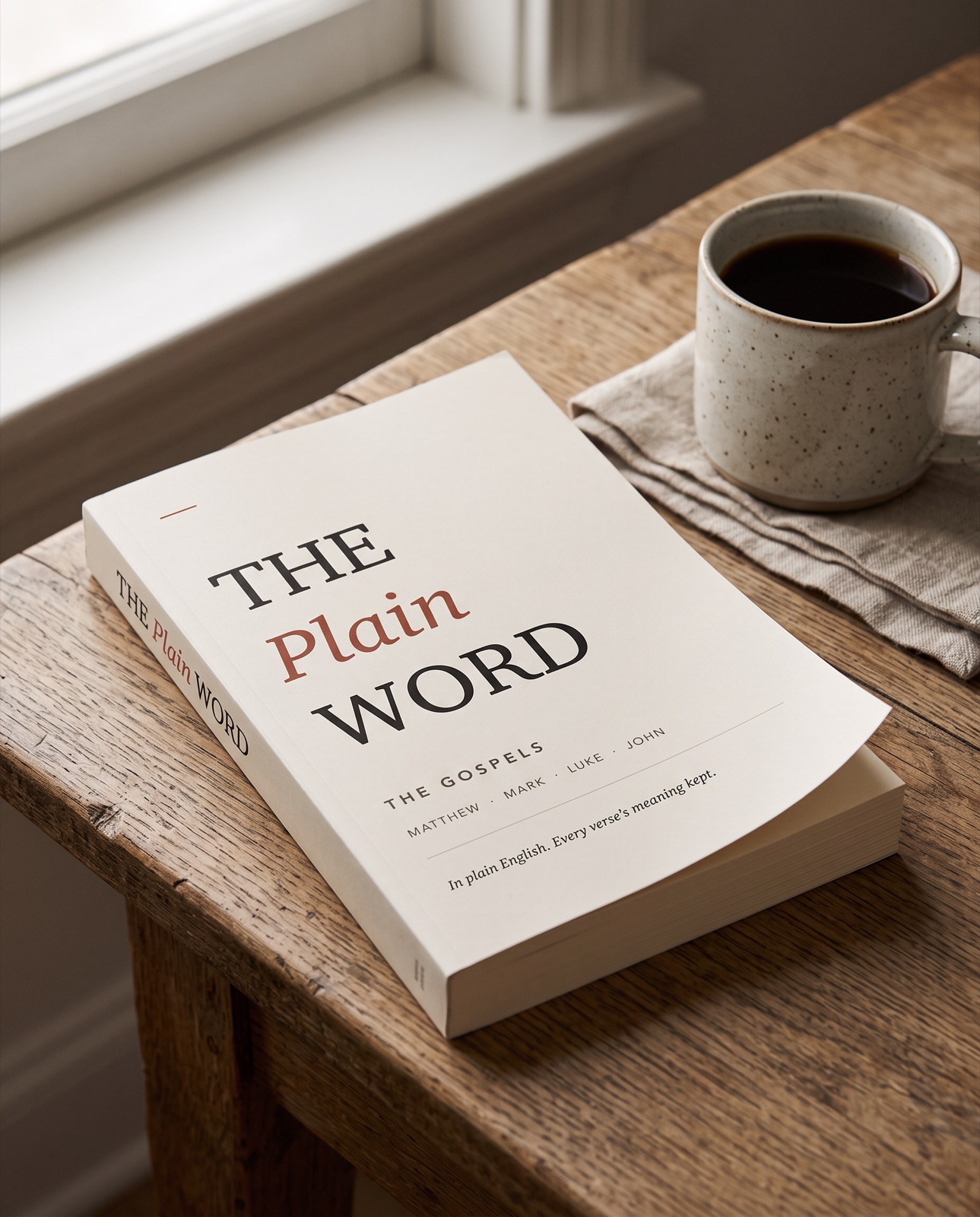 The paperback on the morning table