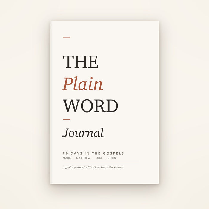 The Plain Word Journal: 90 Days in the Gospels, front cover