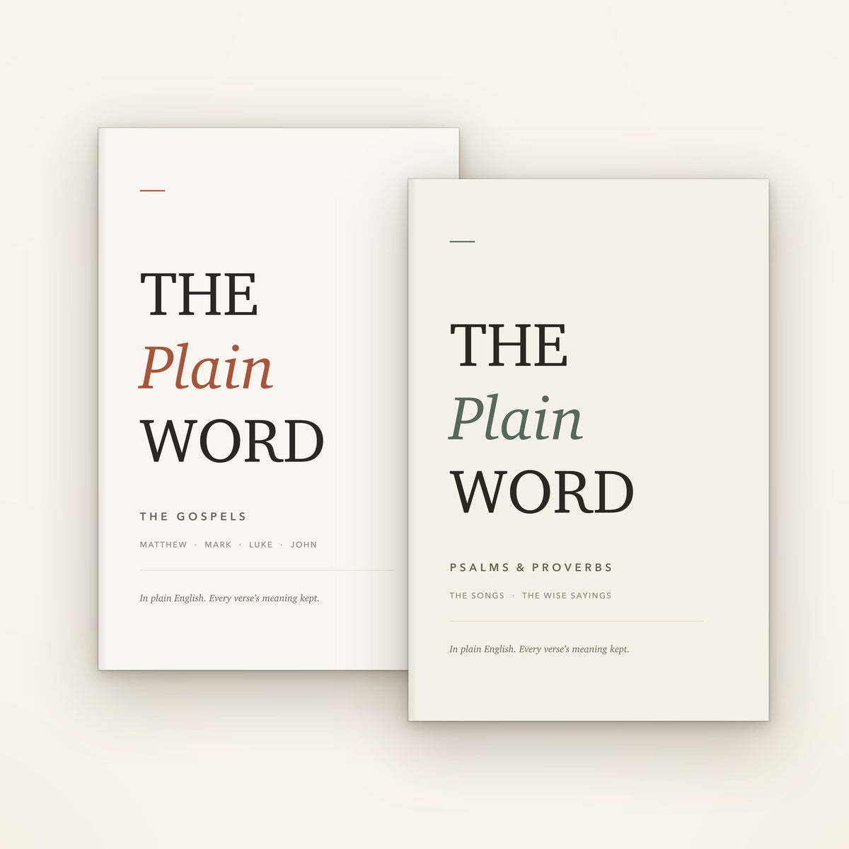 The Library Set: The Gospels and Psalms & Proverbs