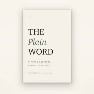 The Plain Word: Psalms & Proverbs, cover
