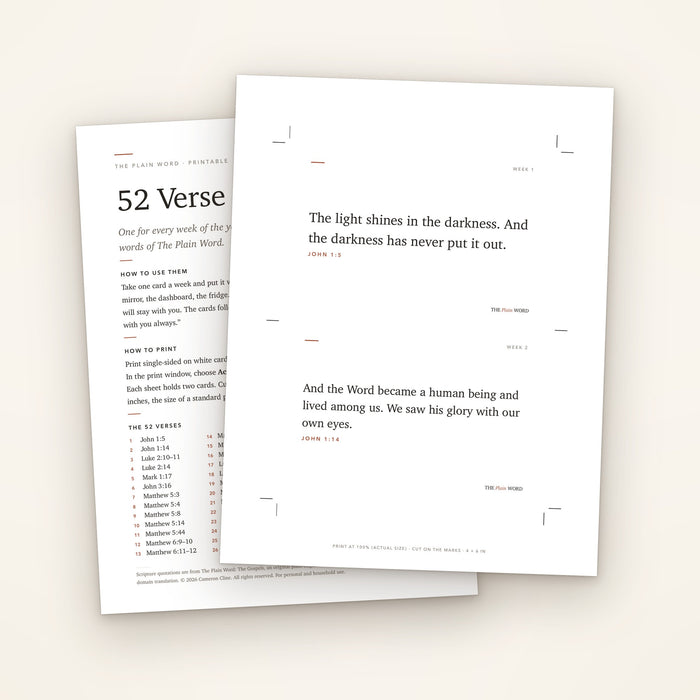 52 Verse Cards to Print